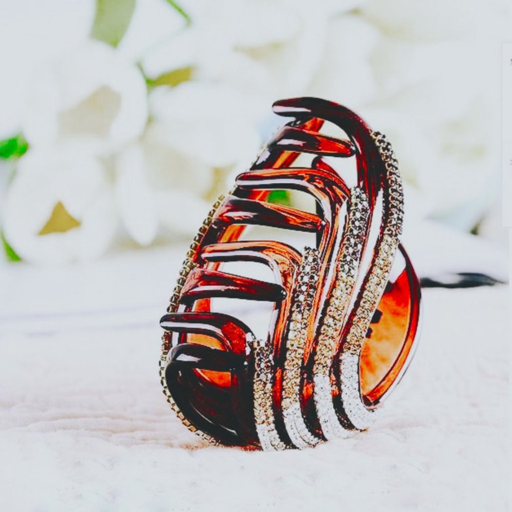 SOLD Bundle-Set of Two (2) Crystal Hair Claws Hair Clip